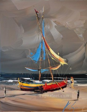 二隻のボート カル・ガジューム Oil Paintings